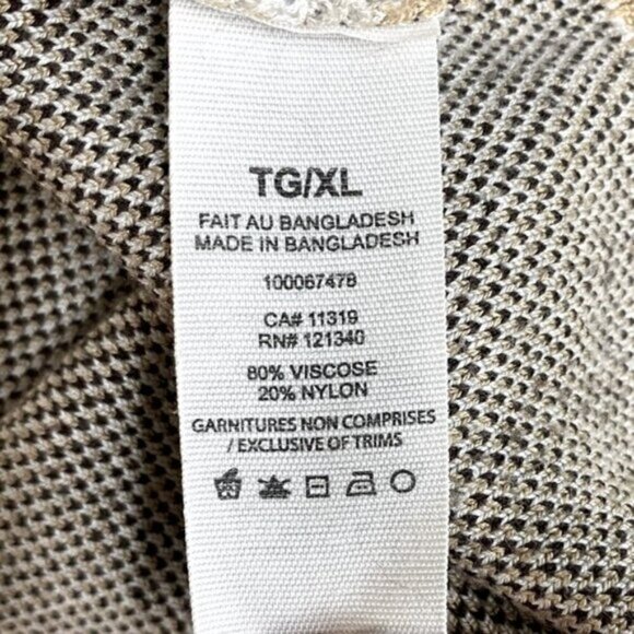 5/$25 G Tan Brown White Argyle Cropped V Neck Sweater Vest M - Picture 4 of 11